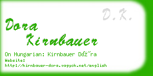 dora kirnbauer business card
